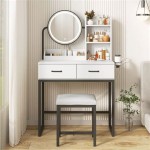 Small Vanity Mirror With Storage